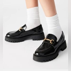 Steve Madden Lando Black Platform Loafer, Size 9.5